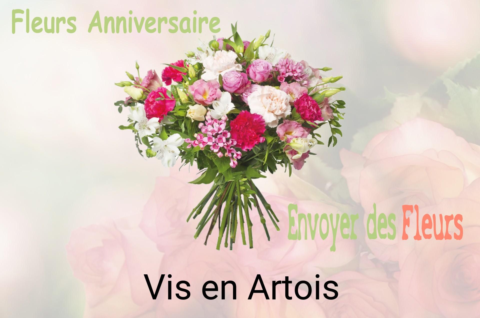 Bouquet de fleurs d’anniversaire livré à Vis-en-Artois