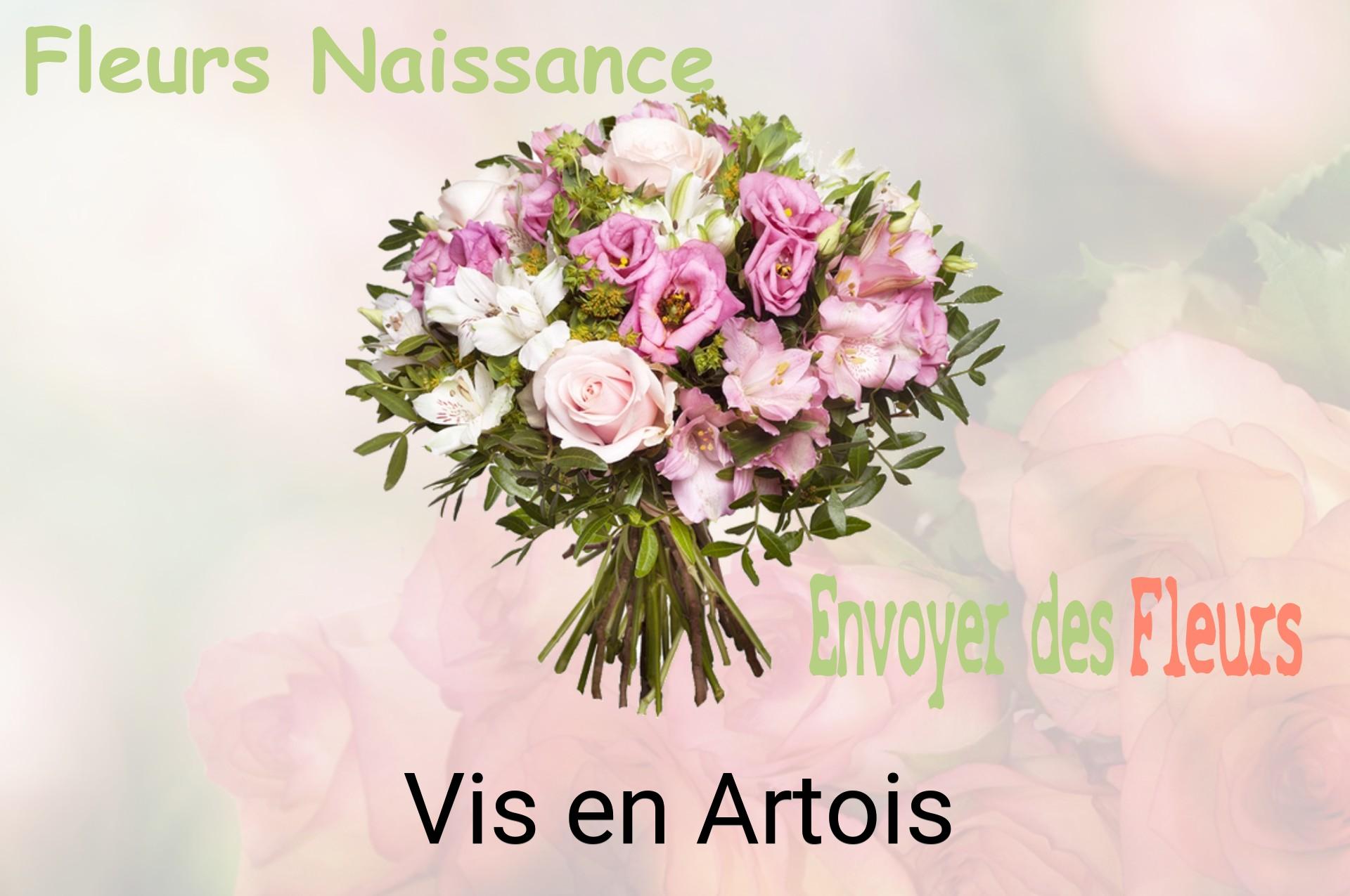 Bouquet de fleurs de naissance livré à Vis-en-Artois